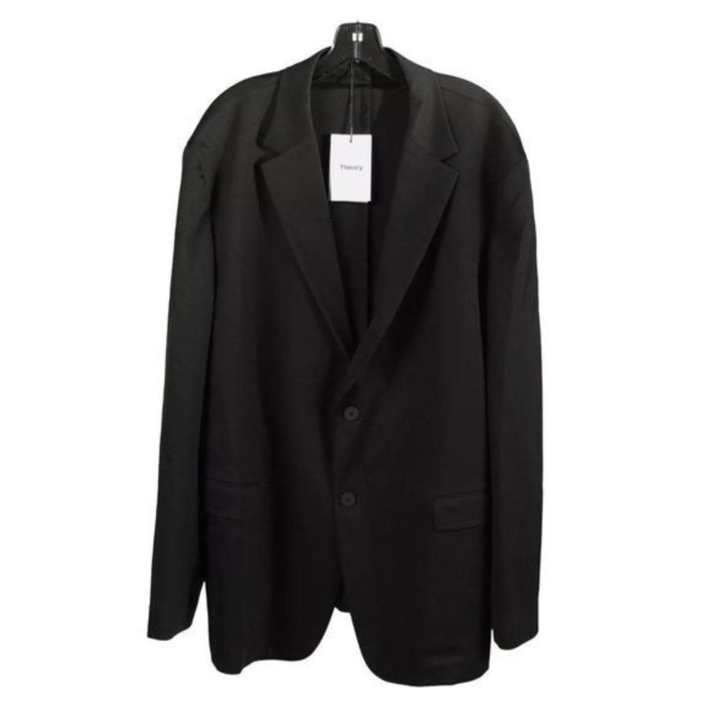 NWT Theory Men's Black Single Breasted Blazer Jacket Size 48R